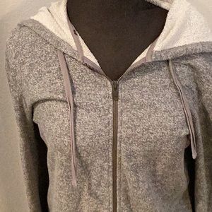 Halogen sweatshirt hoodie in grey